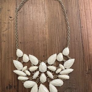Elegant White Statement Necklace